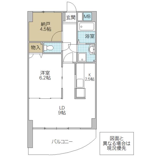 クライス フォルム MITO(1SLDK/3階)の間取り写真