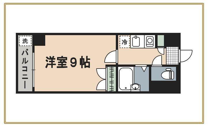 ロイヤルブリッジ(1K/12階)の間取り写真