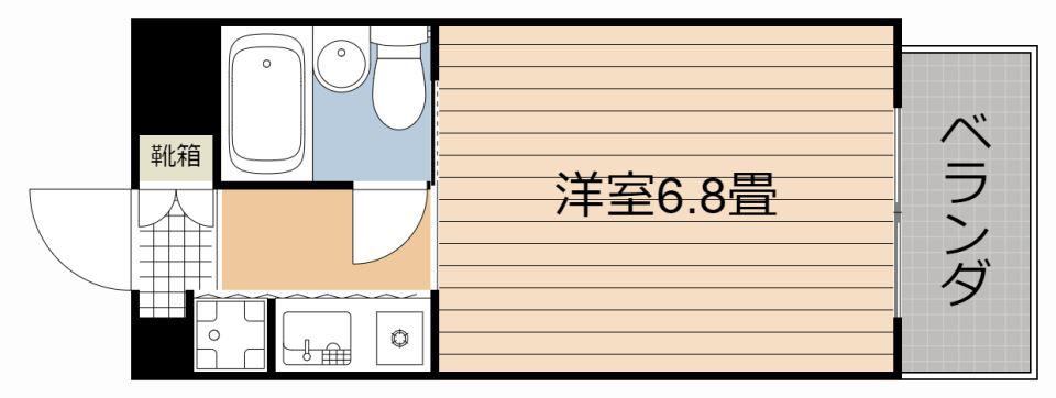 朝日プラザ上之園402号(1K/4階)の間取り写真