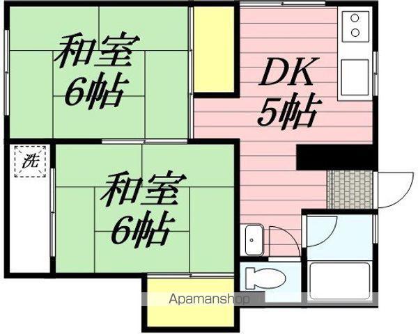 メゾン東大和(2DK/3階)の間取り写真