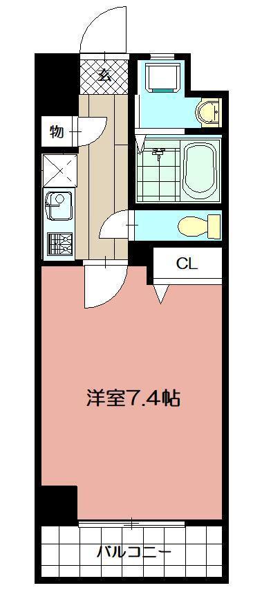 LE GRAND BLEU QUATRE(1K/2階)の間取り写真