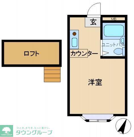 ベルピア吹上第2(ワンルーム/1階)の間取り写真