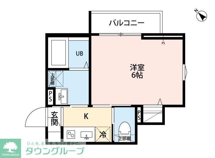 リュクスシティー鎌ヶ谷(1K/1階)の間取り写真