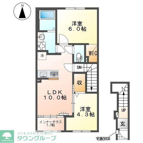 エテルナ(2LDK/2階)の間取り写真