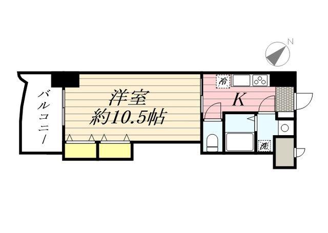 ロイヤル博多駅前(1K/12階)の間取り写真