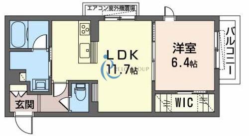 メゾンクレステージ(1LDK/3階)の間取り写真