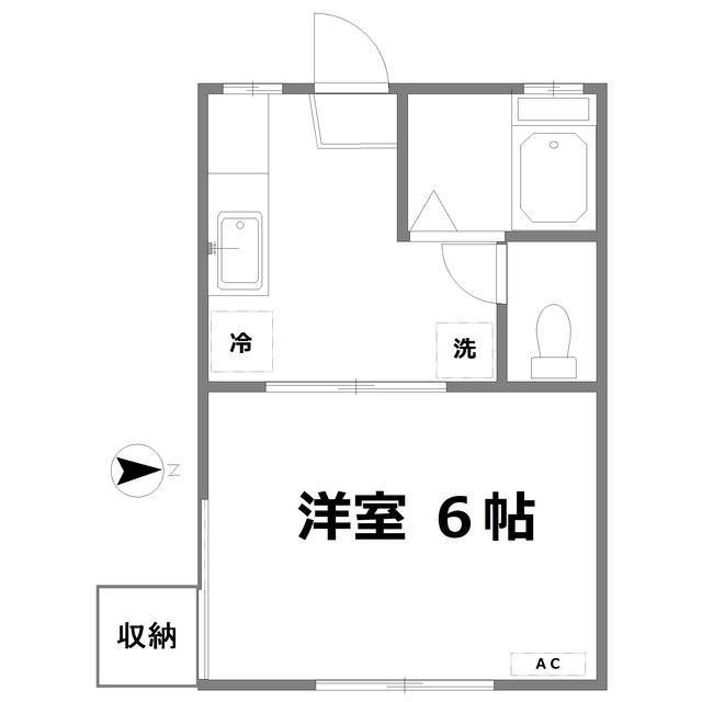 ダイワハイム(1K/1階)の間取り写真