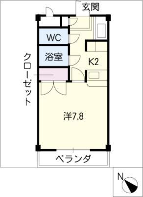 ソフィア・SK(1K/1階)の間取り写真