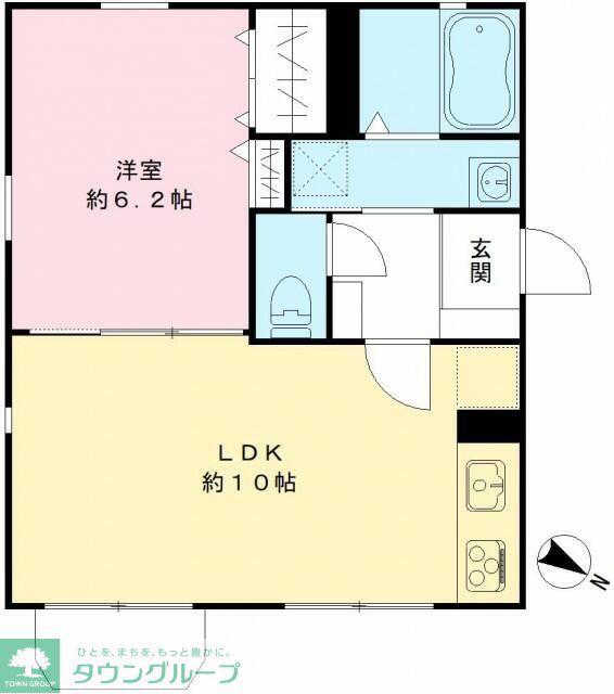 WHITE HOUSE ホワイトハウス(1LDK/1階)の間取り写真