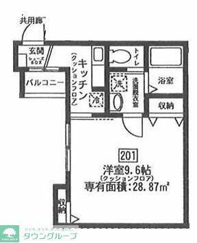 アートベーレ(1K/2階)の間取り写真
