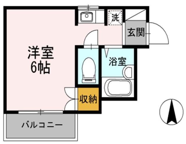 メゾンファインIII(ワンルーム/1階)の間取り写真