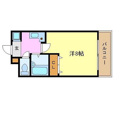 LUMINOUS TSURUMAKOEN(1K/9階)の間取り写真