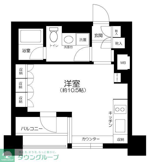 ラヴォーグ南青山(ワンルーム/4階)の間取り写真