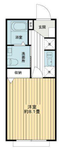 タスキSMART神楽坂(1K/3階)の間取り写真