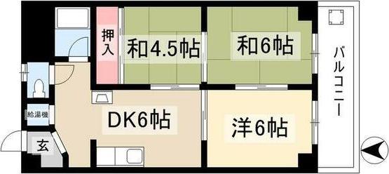 ロイヤル一宮(3DK/3階)の間取り写真