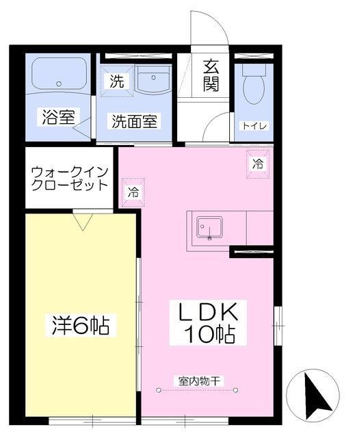 フィールドコーポI(1LDK/2階)の間取り写真