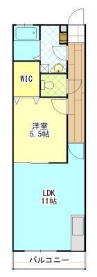 プリエール(1LDK/2階)の間取り写真