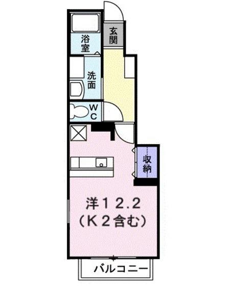 メルヒェンシュロース(ワンルーム/1階)の間取り写真