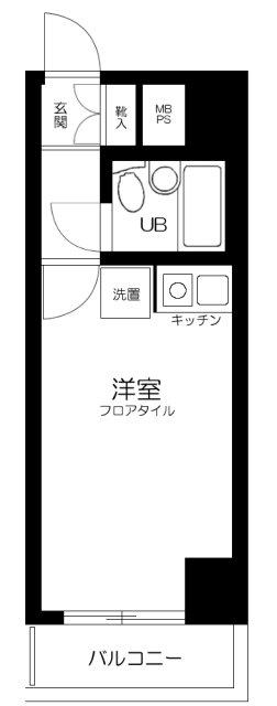 パレドール中野(ワンルーム/1階)の間取り写真
