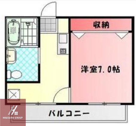 清水728ハイツ(1DK/1階)の間取り写真