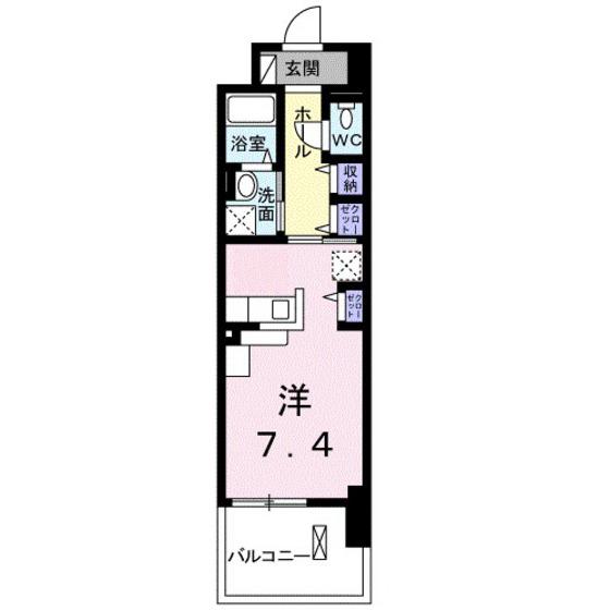メゾン ラフィネ(ワンルーム/1階)の間取り写真