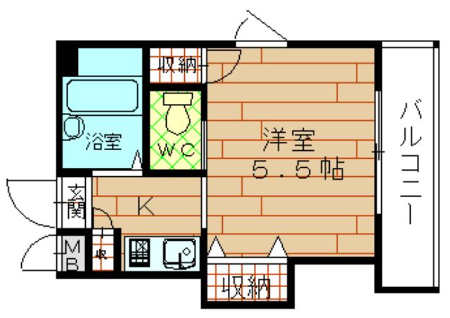 ステイトリー川口屋(1K/3階)の間取り写真