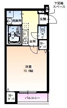 フジパレス西宮能登II番館(1K/3階)の間取り写真