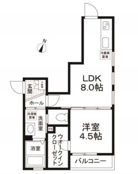 8TH NOTE(1LDK/1階)の間取り写真