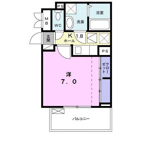 グラン メゾン(1K/1階)の間取り写真