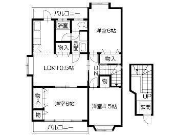 エターナル(3LDK/2階)の間取り写真
