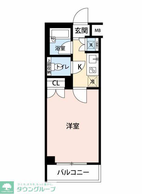 ルーブル溝の口弐番館(1K/2階)の間取り写真