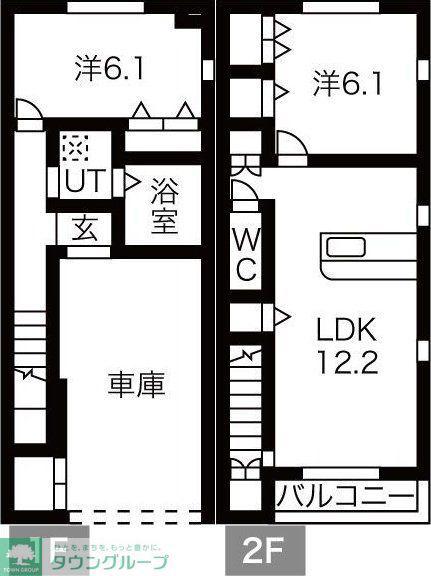 ノヴァンタノーベ(2LDK/1階)の間取り写真
