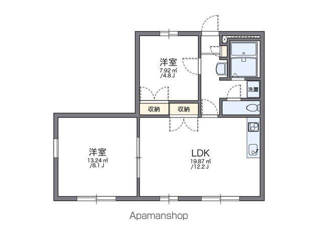 レオパレスアスンシオン(2LDK/1階)の間取り写真