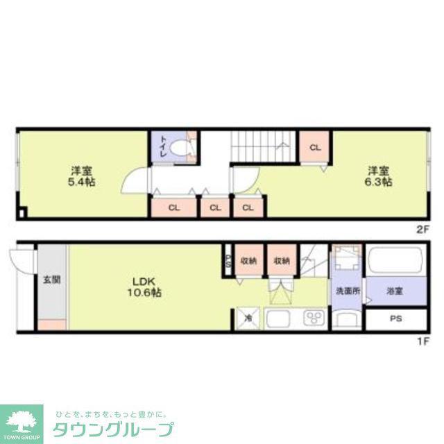 FOREST TERRACE IOGI(2LDK/1階)の間取り写真