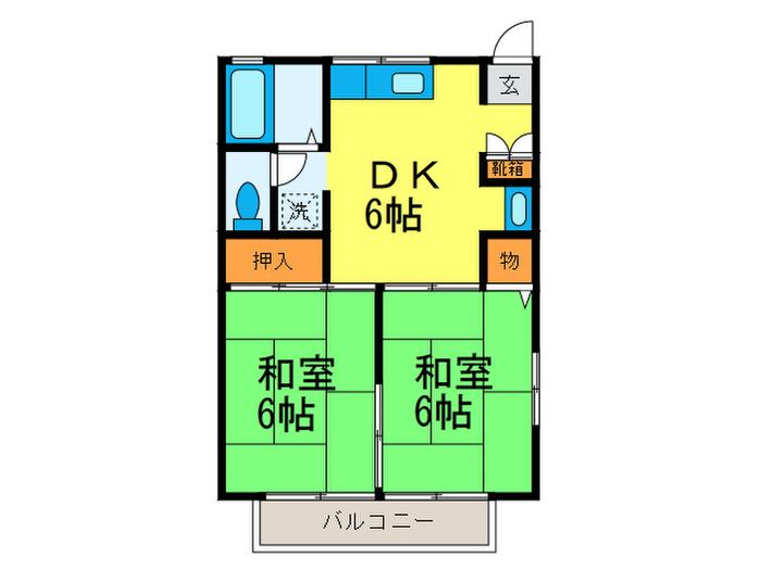 エトス 02(2DK/1階)の間取り写真