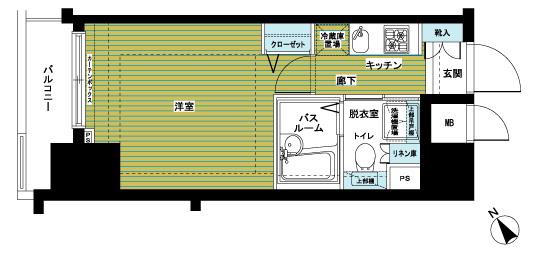 フェニックス新横濱イクシール(1K/3階)の間取り写真