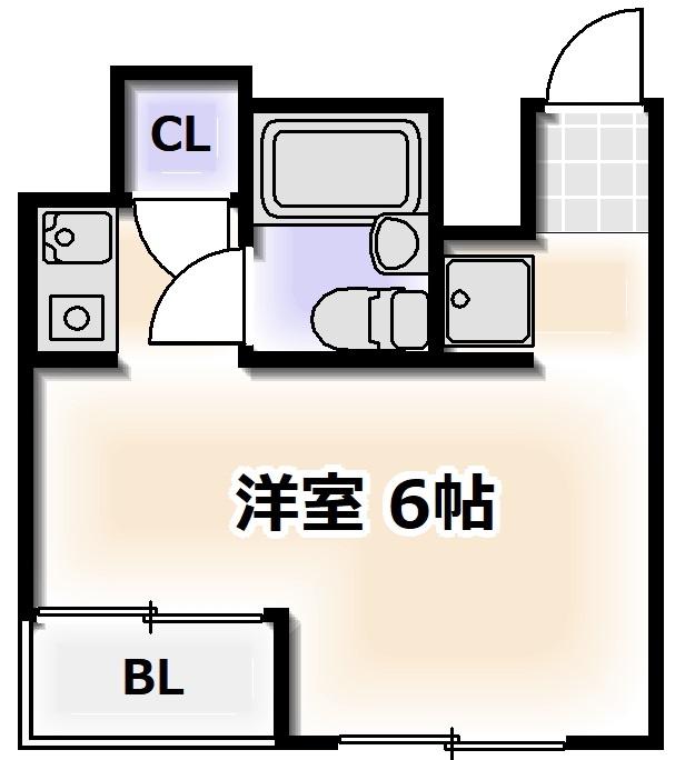 グランピア日本橋(ワンルーム/5階)の間取り写真