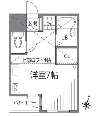 N KSホームズ(ワンルーム/3階)の間取り写真