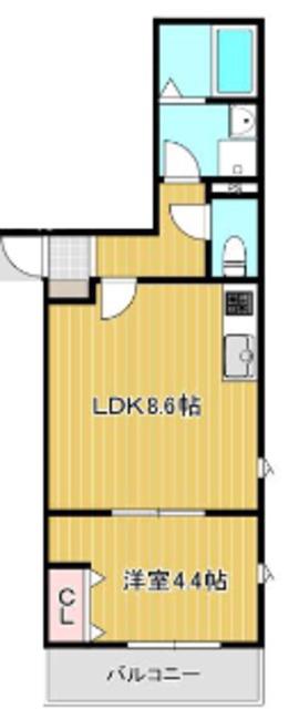 HALELE′A TACHIKAWA(1LDK/2階)の間取り写真
