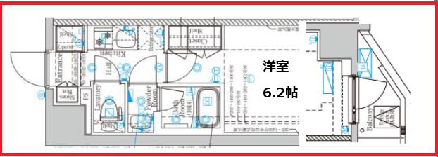 ディップス亀有駅前(1K/3階)の間取り写真