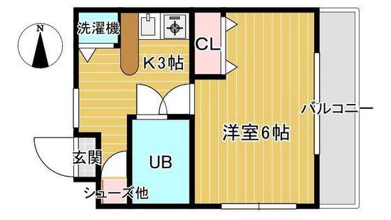 センチュリーロイヤル岡山(1K/3階)の間取り写真