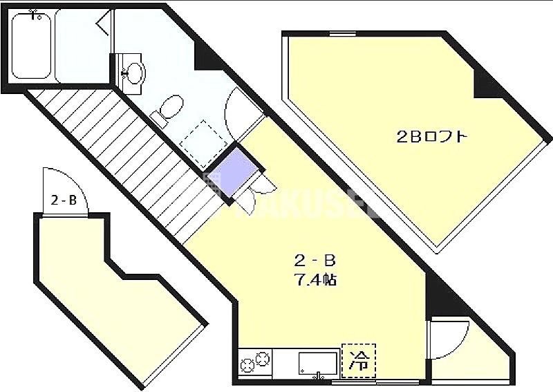 クリエーターズ安堵家(ワンルーム/2階)の間取り写真