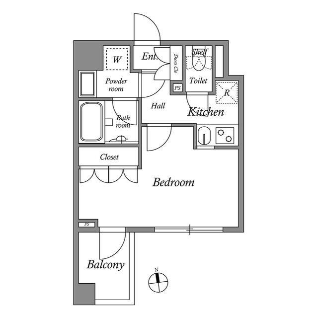 THE RESIDENCE 神楽坂II(1K/7階)の間取り写真