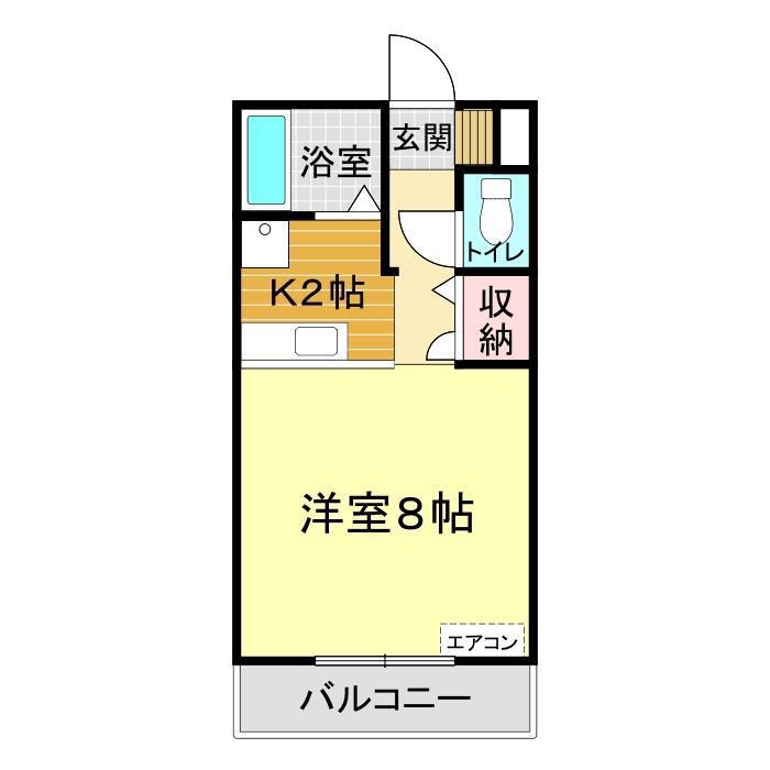 フレンディ27(ワンルーム/2階)の間取り写真