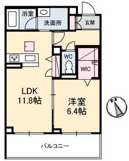 ファボーレ神田(1LDK/3階)の間取り写真