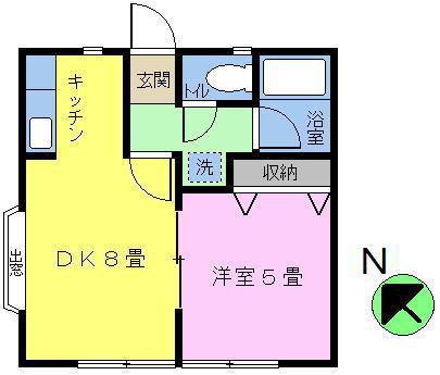 エンジェル41(1DK/1階)の間取り写真