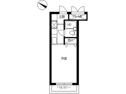 スカイコート宮崎台第3(ワンルーム/3階)の間取り写真