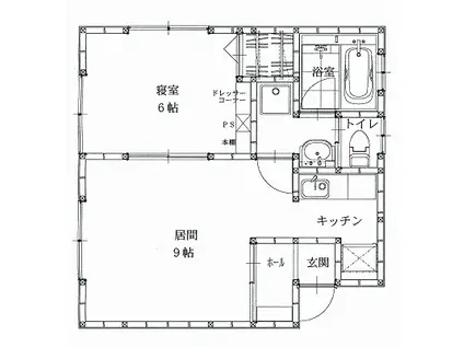 クレア東二番館(1LDK/1階)の間取り写真