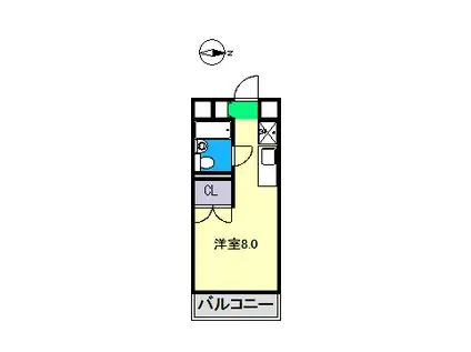 セラヴィ朝倉(ワンルーム/3階)の間取り写真