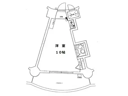 ライオンズプラザ平間駅前(ワンルーム/7階)の間取り写真